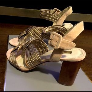 Louise Et Cie Blush/Gold Sandals size 8